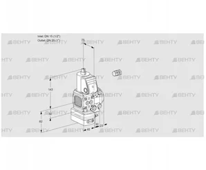 VAD1E15R/25R05FD-50VWR/PP/PP (88102105) Газовый клапан с регулятором давления Kromschroder