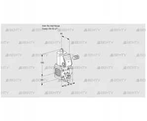 VAS3-/50R/NW (88001014) Газовый клапан Kromschroder