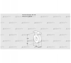BVG100/80W05 (88300150) Дроссельная заслонка Kromschroder