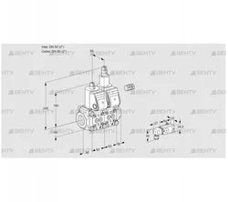 VCS3E50R/50R05NLWR/PP2-/PPPP (88107525) Сдвоенный газовый клапан Kromschroder