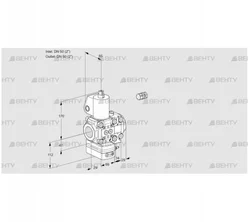 VAH2E50R/50R05HEVWL/PP/PP (88101028) Клапан с регулятором расхода Kromschroder