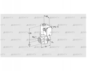 VG 25/15R18NT31 (85266010) Запорный газовый клапан Kromschroder