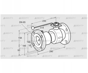 AKT 65F50TAS (03152300) Запорный кран Kromschroder