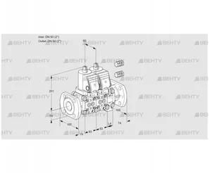 VCS3E50F/50F05NNVKGR3/PPPP/PPPP (88107632) Сдвоенный газовый клапан Kromschroder