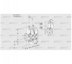 VCG3E50R/50R05NGEWR3/PPPP/PPZS (88103525) Клапан с регулятором соотношения Kromschroder