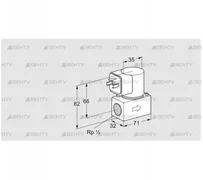 VG 15/10R01K6 (85234030) Запорный газовый клапан Kromschroder