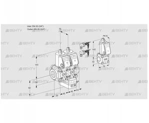 VCH1E20R/20R05NHEWR6/PPPP/PPBS (88106425) Клапан с регулятором расхода Kromschroder