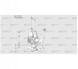 VAH3E50F/50F05FHEVWR/PP/PP (88106283) Клапан с регулятором расхода Kromschroder