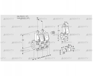 VCS3E40R/40R05NNWR/-2PP/PPZS (88103749) Сдвоенный газовый клапан Kromschroder