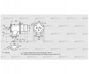 ZIO 200HB-150/85-(21)D (84099779) Газовая горелка Kromschroder