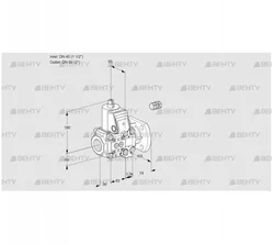 VAS3E40R/50F05NVWR/PP/PP (88106275) Газовый клапан Kromschroder