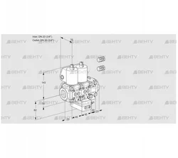 VCH1E20R/20R05NHEVWL3/PPPP/PPPP (88107388) Клапан с регулятором расхода Kromschroder