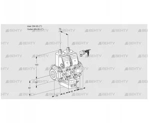 VCH1E25R/25R05NHEVQR/PPPP/PPPP (88103267) Клапан с регулятором расхода Kromschroder