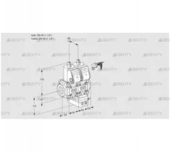 VCG2E40R/40R05NGEWR/PPPP/PPPP (88100913) Клапан с регулятором соотношения Kromschroder