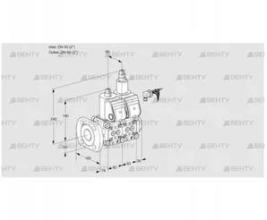 VCS3E50F/50R05NLWR/PPPP/PPPP (88104980) Сдвоенный газовый клапан Kromschroder