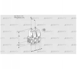 VCS3E40R/40R05FNNWR/PPPP/PPPP (88106138) Сдвоенный газовый клапан Kromschroder