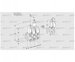 VCS3E50R/50R05NLWR/PPPP/ZSPP (88104981) Сдвоенный газовый клапан Kromschroder