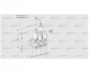 VCS3E65R/65R05NLWR/PPPP/PPPP (88103075) Сдвоенный газовый клапан Kromschroder