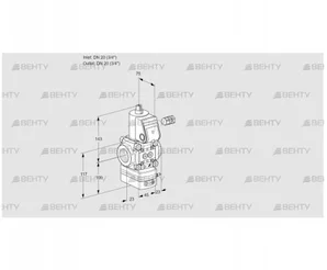 VAV120R/NWAK (88005514) Газовый клапан с регулятором соотношения Kromschroder