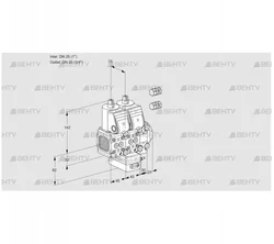 VCH1E25R/20R05FNHEVWR3/PPPP/PPPP (88101446) Клапан с регулятором расхода Kromschroder