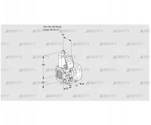 VAS3-/50F/NW (88008284) Газовый клапан Kromschroder