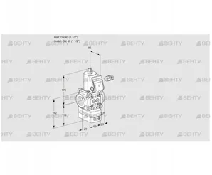 VAD240R/NW-100A (88004825) Газовый клапан с регулятором давления Kromschroder