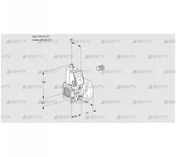 VAS3E50F/50F05FNWR/PP/PP (88106223) Газовый клапан Kromschroder