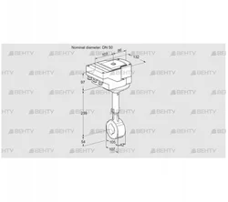 IBHS50W01A/40A3A (88303306) Дроссельная заслонка Kromschroder