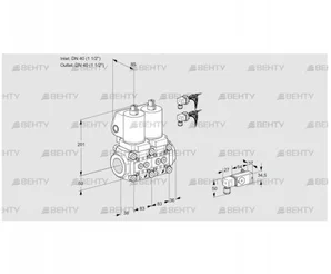 VCS3E40R/40R05NNWSL8/3--4/MMMM (88103679) Сдвоенный газовый клапан Kromschroder