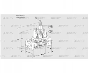 VCS3E50F/50F05NLKGR3/PPPP/PPPP (88102778) Сдвоенный газовый клапан Kromschroder