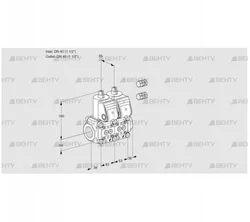 VCS3E40R/40R05NNQR3/PPPP/PPPP (88101113) Сдвоенный газовый клапан Kromschroder