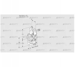 VAD240R/NP-100A (88026098) Газовый клапан с регулятором давления Kromschroder