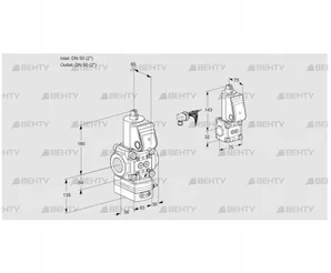 VAG3E50R/50R05GEWR/PP/ZS (88102856) Газовый клапан с регулятором соотношения Kromschroder