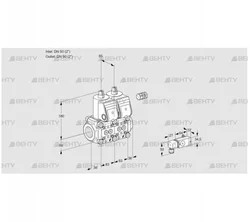 VCS3E50R/50R05NNWR/2--3/4-PP (88103691) Сдвоенный газовый клапан Kromschroder