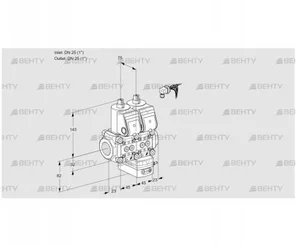 VCH1E25R/25R05NHEWR/PPPP/PPPP (88103043) Клапан с регулятором расхода Kromschroder