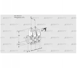 VCS3E50R/40R05NNWR/PPPP/PPPP (88101051) Сдвоенный газовый клапан Kromschroder