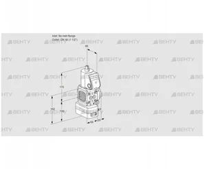 VAV2T-/40N/NQAK (88024176) Газовый клапан с регулятором соотношения Kromschroder