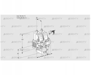 VCH1E25R/25R05FNHEVWR/MMPP/PPPP (88103807) Клапан с регулятором расхода Kromschroder