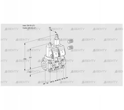 VCS3E50R/50R05NLWGR3/PPPP/PPPP (88107662) Сдвоенный газовый клапан Kromschroder