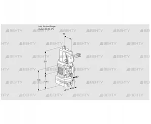 VAG3-/50R/NWGRAE (88028640) Газовый клапан с регулятором соотношения Kromschroder