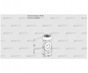 BVGF80/50W05 (88300056) Дроссельная заслонка Kromschroder