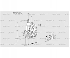 VCS3E40R/40R05LNWR/PP-2/MMMM (88107796) Сдвоенный газовый клапан Kromschroder