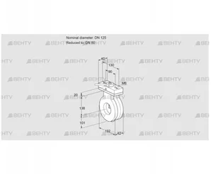 BVA125/80Z05H (88300843) Дроссельная заслонка Kromschroder