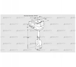 IBHS80Z01A/40A3AR10 (88301697) Дроссельная заслонка Kromschroder