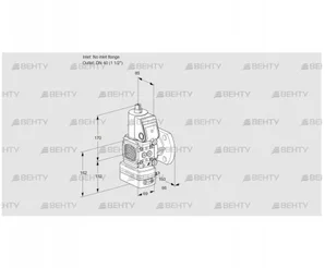 VAV2-/40F/NQAK (88034324) Газовый клапан с регулятором соотношения Kromschroder