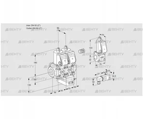 VCG3E50R/50R05NGEWR/-3PP/PPBS (88103464) Клапан с регулятором соотношения Kromschroder