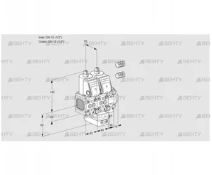 VCH1E15R/15R05FNHEVWR3/PPPP/PPPP (88101895) Клапан с регулятором расхода Kromschroder