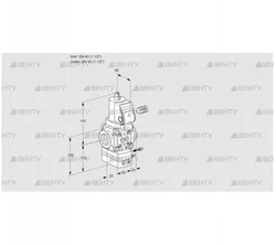 VAG240R/NWSRAE (88013382) Газовый клапан с регулятором соотношения Kromschroder