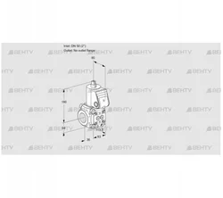 VAS3T50/-N/NQ (88004727) Газовый клапан Kromschroder