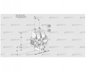 VCH1E20R/20R05FNHEVWR3/PPPP/PPPP (88102533) Клапан с регулятором расхода Kromschroder